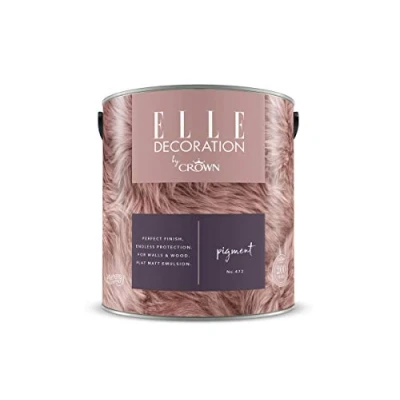 Image of ELLE Decoration by CROWN 2.5L Flat MATT Emulsion Paint Pigment No 472