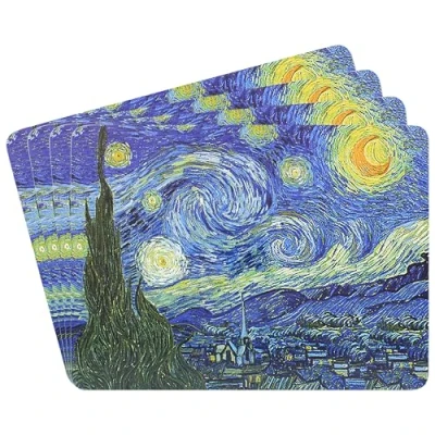 Image of The Leonardo Collection Van Gogh Placemats Set 4 Non Slip Washable Table Mats For Dining Designed By Vincent Easy to Clean and Mantain of Printed Designer