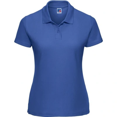 Image of Russell Athletic Womens/Ladies Classic Plain Polycotton Polo Shirt (Bright Royal Blue) Navy/Blue Size 16 UK