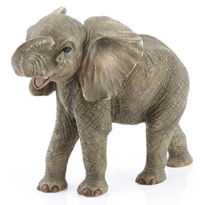 Image of Baby African Elephant &#039;Missing You&#039; Statue from Leonardo &#039;Out of Africa&#039; Collection Realistic 11 Centimetre High Standing Figurine with Teardrop On Cheek No. 4 the