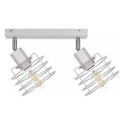 Image of Viva Twin Ceiling Spotlight White, 50cm, 2x E27