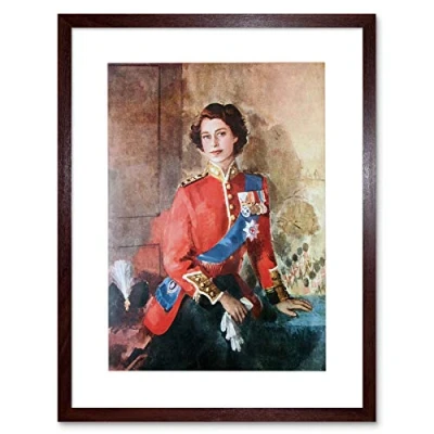 Image of Wee Blue Coo Painting Kanelba Queen Elizabeth II England Picture Framed Wall Art Print