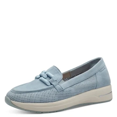 Image of TAMARIS Women&#039;s 8 84700 42 Loafer, Light Blue, 4 UK