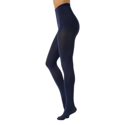 Image of CALZITALY Opaque Microfiber Colour Tights Comfortable Colored Pantyhose S, M, L, XL, XXL, 3XL, 4XL 80 DEN Made in Italy (3XL, Navy)