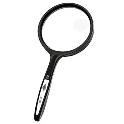 Image of Wedo 2717509 7.4 cm Round Shape Magnifier Black