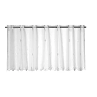 Image of Elbersdrucke Sun Valley 00 Bistro Curtain, Polyester, White, 48 x 150 cm