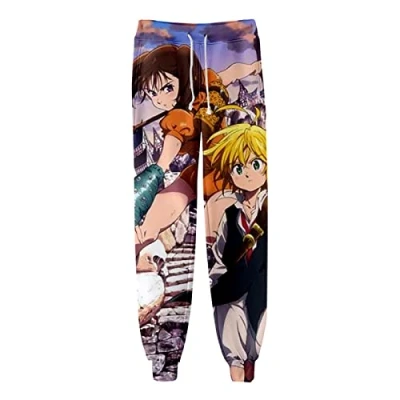 Image of westtrend The Seven Deadly Sins Trousers Meliodas Cosplay Costumes Anime 3D Printed Sports Leggings for Men&#039;s and Women&#039;s