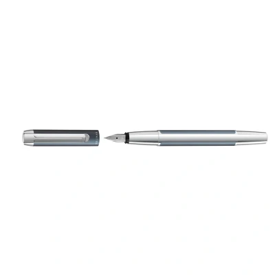 Image of Pelikan Pura P40 Fountain Pen, Petrol, Nib F (Fine), High Quality Cartridge Pen in Gift Case, 822664