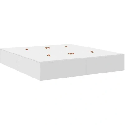 Image of vidaXL Storage Bed Frame White 200x200 cm