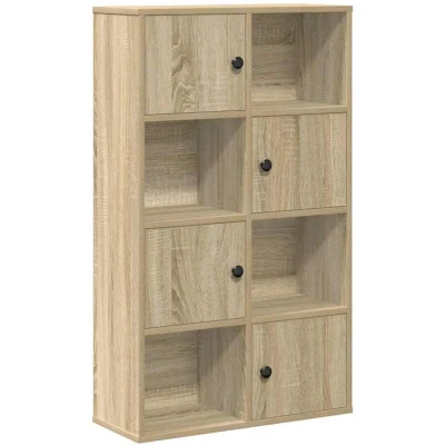 Image of vidaXL Sonoma Oak Freestanding Bookcase 60x24x101.5 cm Engineered Wood for Living Room/Office