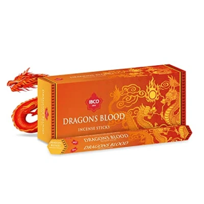 Image of IBCO Dragons Blood Hexa Incense Sticks, 20 sticks per pack ( 6 packs) = 120