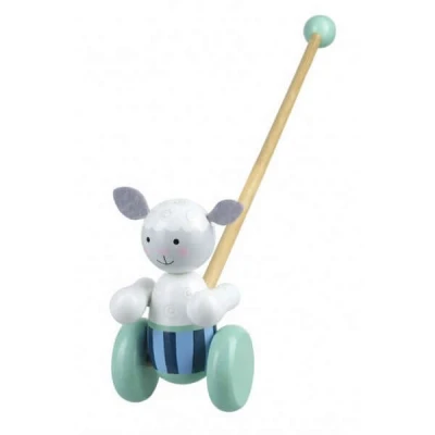 Image of Orange Tree Toys Sheep Push Along Wooden Toy