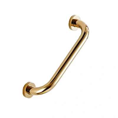 Image of Inchant Solid Brass Grab Bar Bathroom Golden Hand Rail Shower Grip Concealed Wall Mounting 30cm
