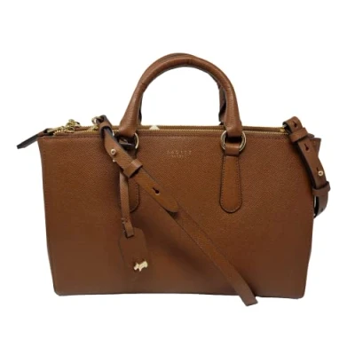 Image of RADLEY Hampstead Medium Ziptop Multiway Handbag Shoulder Bag in Mid Tan Leather