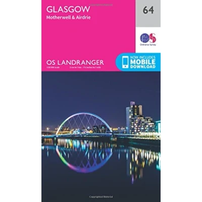 Image of Landranger 64 Glasgow, Motherwell &amp; Airdrie Map With Digital Version
