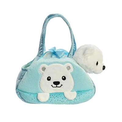 Image of AURORA Fancy Pal Polar Bear Peek a Boo 8In 61009 White