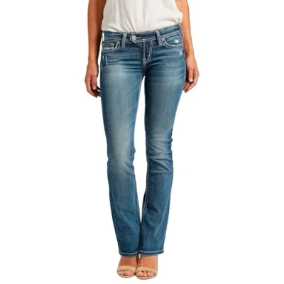 Image of Silver Jeans Co. Women&#039;s Tuesday Low Rise Slim Bootcut Jean, Indigo, 24W x 33L