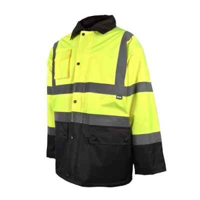 Image of Scan SCAHVMJXXLYB Hi Vis Yellow/Black Motorway Jacket 2XL (52in)