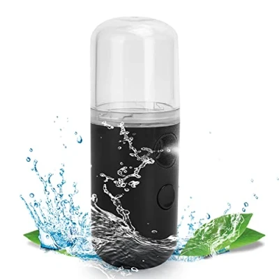 Image of Handheld Face Steamer, Facial Mist Sprayer, Nano Steamer Portable Mini Steam Moisturize the Skin, Skin Deeply with Moisture(black)