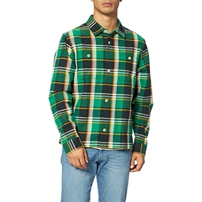 Image of GANT Men&#039;s D1 Bold Plaid Overshirt, Lavish Green, XXL