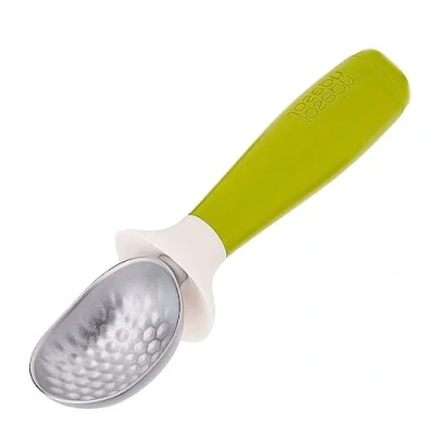 Image of Joseph Dimple Non Drip Ice Cream Scoop, Green/White, 48