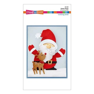 Image of Santa Hugs Etched Dies from The Holiday Collection by Stampendous
