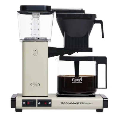 Image of Moccamaster KBG Select, Coffee Machines, Filter Coffee, Off White, UK Plug, 1.25 Liters
