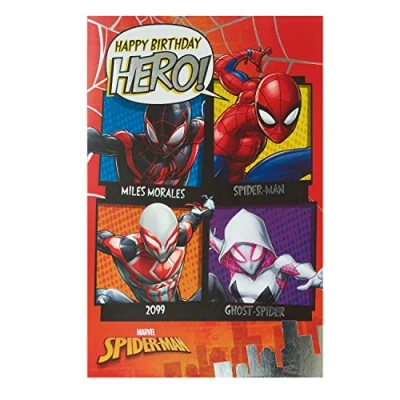 Image of UK Greetings Birthday Card Marvel Boys Happy Hero, 698306 0 1, Multi