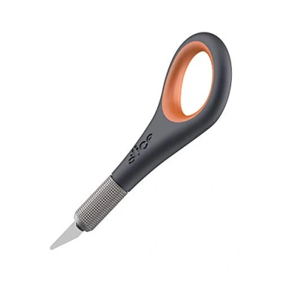Image of Slice 10580 Precision Knife, Unique Black Handle with Finger Grip, Precise Control, Detailed Cuts, Friendly, Lasts 11x Long as Stainless Steel