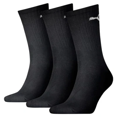 Image of PUMA Unisex Sport 3p Socks, Black 200, 6 8 UK