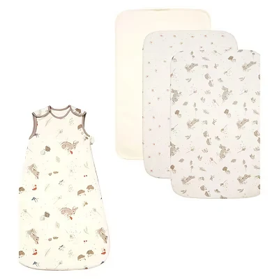 Image of Tutti Bambini Bedside Crib Bundle 2 Pack Sheets, 0 6 Sleeping Bag, Waterproof Mattress Protector Cocoon