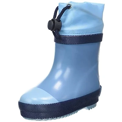 Image of Playshoes Boy&#039;s Unisex Kids Gummistiefel Halbschaft Gefüttert Rain Boot, Blue, 4.5 UK Child