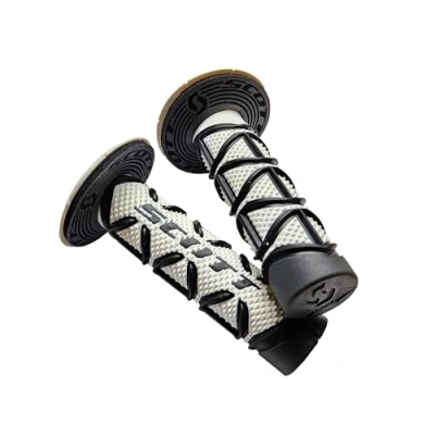 Image of Scott Sports 219626 1007 Black/White Diamond Motorcycle Grips