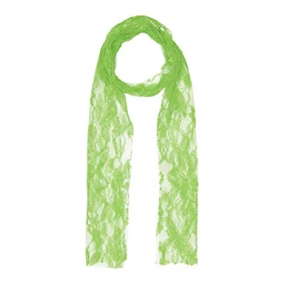 Image of Bristol Novelty BA207 80’s Neon Lace Scarf For Women 1 Piece Green 500 cm x 20 180 80&#039;, One Size