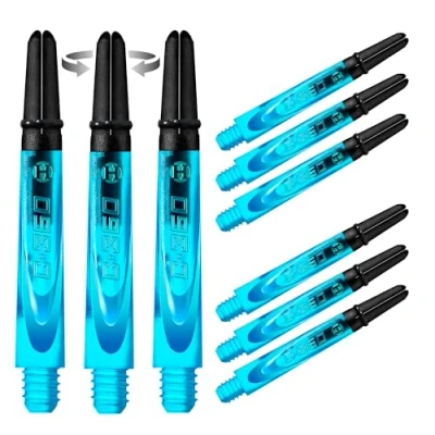 Image of Harrows Darts 3 x Sets of Carbon ST Dart Stems 9 Shafts in Total Available 3sizes Tough Composite Midi Aqua