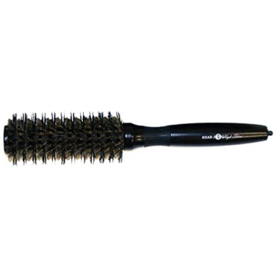 Image of Head Jog 115 High Shine Radial Brush. Boar &amp; Tourmaline Infused Nylon Bristle Round Hairbrush For Quick Blow Dry, Curling, Straightening&amp; Styling. Barrel Brush Smooth, Shiny, Frizz Free Hair. 27mm