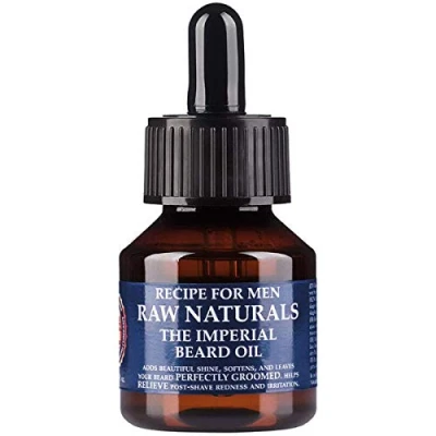 Image of Raw Naturals IMPERIAL Beard Oil for Men Natural Growth with soothing Almond &amp; Oat Conditions, softens and shines product from Swedish Skincare Microbrewery 50ml