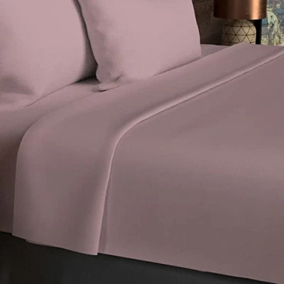 Image of Soleil d&#039;ocre, Flat Sheet, Cotton, 57 Thread Count, Pink, 180 x 290 cm
