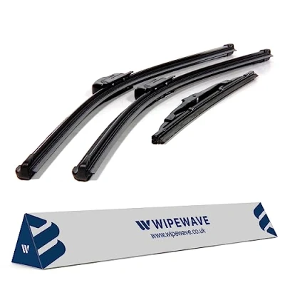 Image of WipeWave Windscreen Wiper Blades for Land Rover Discovery Sport 2014 2019 SUV, 26&quot; 20&quot; 12&quot; FRONT &amp; Rear U Hook, Special Enhanced Clarity, Quick Installation, Easy Replacement