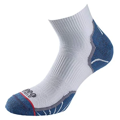 Image of 1000 Mile Breeze Lite 100% Blister Free Cool Comfort Mens Sports Fitness Socks White (X Large / 12 14UK) 1 Pair