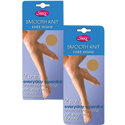 Image of Silky Smooth Knit Everyday Essential Knee Highs (4 Pair Pack) (Natural Tan)