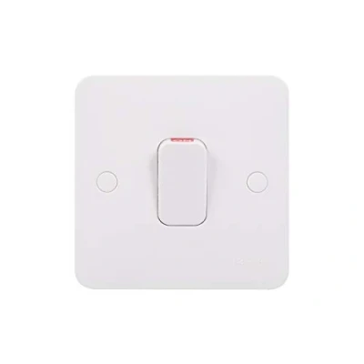 Image of Schneider Electric Lisse White Moulded Single High Current Light Switch, Double Pole, 50A, GGBL4011S,