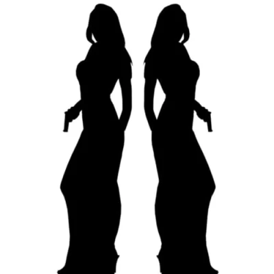 Image of Star Cutouts Cut Out of A Secret Agent Girl (Pack 2),Black