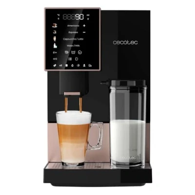 Image of Cecotec Cremmaet Compactccino Black Rose Superautomatic Compact Coffee Machine. 1350W, 19 Bars and Thermoblock System