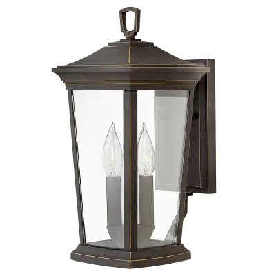 Image of Bromley 2 Light Outdoor Medium Wall Lantern Bronze IP44, E14