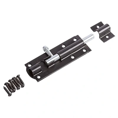 Image of Black 100mm Steel Tower Bolt By Blackspur