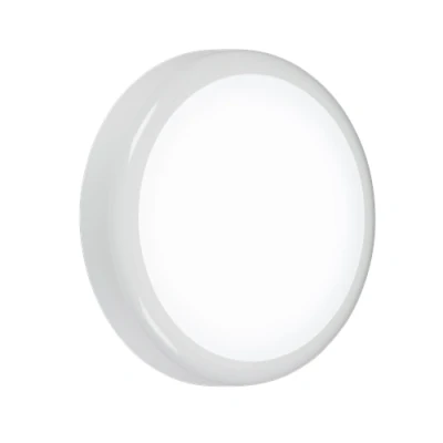Image of KnightsBridge 230V IP65 9W CCT Adjustable LED Bulkhead with Sensor