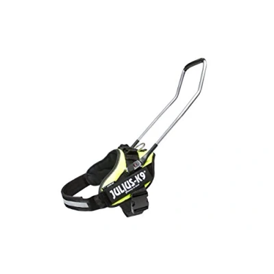 Image of Julius K9 IDC Harness for Blind Guide Dogs with Aluminium Handle, Size 3, Neon