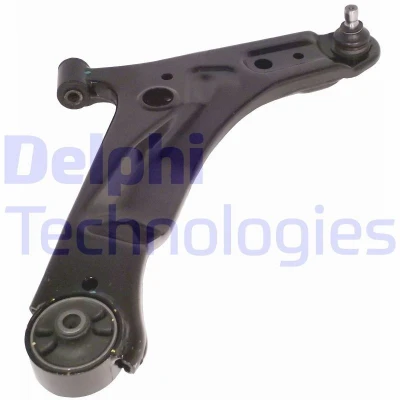 Image of 545010X000, 545010X100, 545010X200, 545010X300 Suspension Arm DELPHI TC2495 with ball joint Right, Lower Trailing Sheet Steel HYUNDAI: i10 I