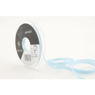 Image of Berisfords 41025 20 m x 6 mm Polyester Grosgrain Ribbon, Sky